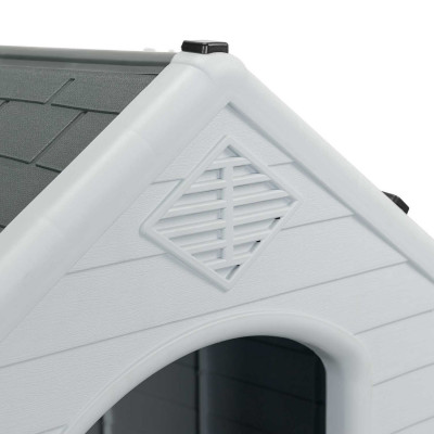 Caseta de Resina para Perros 66,5x73,6x71cm Thinia Home Casetas para Perro 4