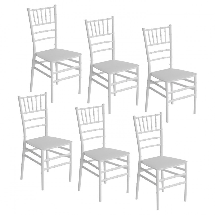 Pack 6 Sillas para Catering Apilables Dorothy 45x43x88cm 7house Sillas y Sillones de Exterior 1 Pack 6 Sillas para Catering Apilables Dorothy 45x43x88cm 7house Sillas y Sillones de Exterior 1