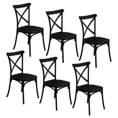 Pack 6 Sillas para Catering Apilables Caroline 45x40x87.5cm 7house Sillas y Sillones de Exterior 8