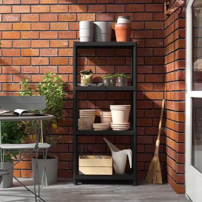 Estante de resina com 4 prateleiras 130x60x30cm 100Kg Thinia Home Estante de resina 7