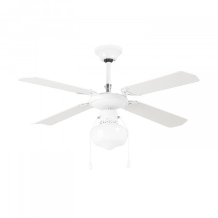 Ventilador de Techo con Luz 4 Aspas 50W 3 Velocidades Baréin Blanco Thinia Home Ventiladores de Techo 1