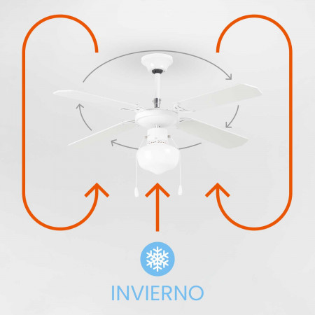 Ventilador de Techo con Luz 4 Aspas 50W 3 Velocidades Baréin Blanco Thinia Home Ventiladores de Techo 5 Ventilador de Techo con Luz 4 Aspas 50W 3 Velocidades Baréin Blanco Thinia Home Ventiladores de Techo 5