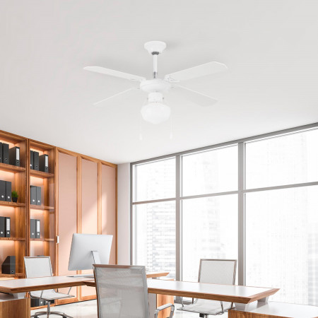 Ventilador de Techo con Luz 4 Aspas 50W 3 Velocidades Baréin Blanco Thinia Home Ventiladores de Techo 7 Ventilador de Techo con Luz 4 Aspas 50W 3 Velocidades Baréin Blanco Thinia Home Ventiladores de Techo 7