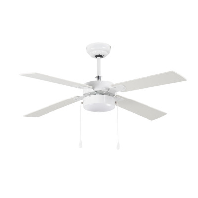 Ventilador de Techo con Luz 4 Aspas 47W 3 Velocidades Brasil Blanco Thinia Home Ventiladores de Techo 1
