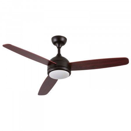 Ventilador de Techo con Luz 3 Aspas 56W 6 Velocidades Vermont Madera Oscura Thinia Home Ventiladores de Techo 1