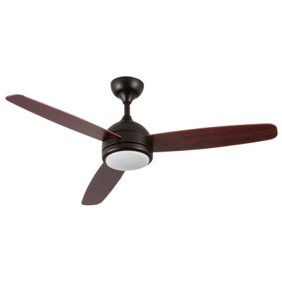 Ventilador de Techo con Luz 3 Aspas 56W 6 Velocidades Vermont Madera Oscura Thinia Home Ventiladores de Techo 1