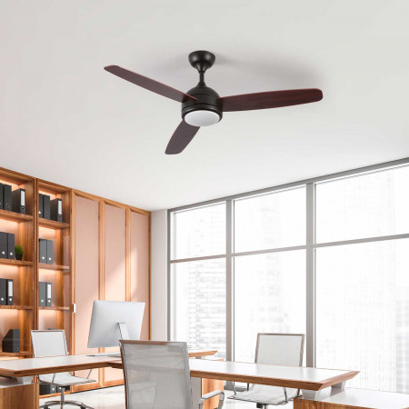 Ventilador de Techo con Luz 3 Aspas 56W 6 Velocidades Vermont Madera Oscura Thinia Home Ventiladores de Techo 8 Ventilador de Techo con Luz 3 Aspas 56W 6 Velocidades Vermont Madera Oscura Thinia Home Ventiladores de Techo 8