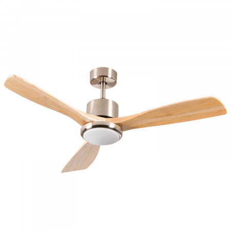 Ventilador de Techo con Luz 3 Aspas 56W 6 Velocidades Alaska Madera Natural Thinia Home Ventiladores de Techo 1