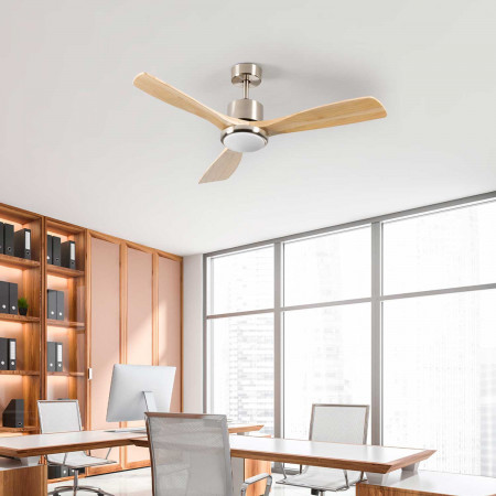 Ventilador de Techo con Luz 3 Aspas 56W 6 Velocidades Alaska Madera Natural Thinia Home Ventiladores de Techo 7 Ventilador de Techo con Luz 3 Aspas 56W 6 Velocidades Alaska Madera Natural Thinia Home Ventiladores de Techo 7