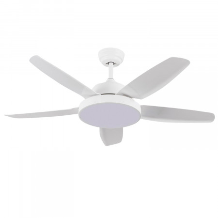 Ventilador de Techo con Luz 5 Aspas 62W 6 Velocidades Nevada Blanco Thinia Home Ventiladores de Techo 1