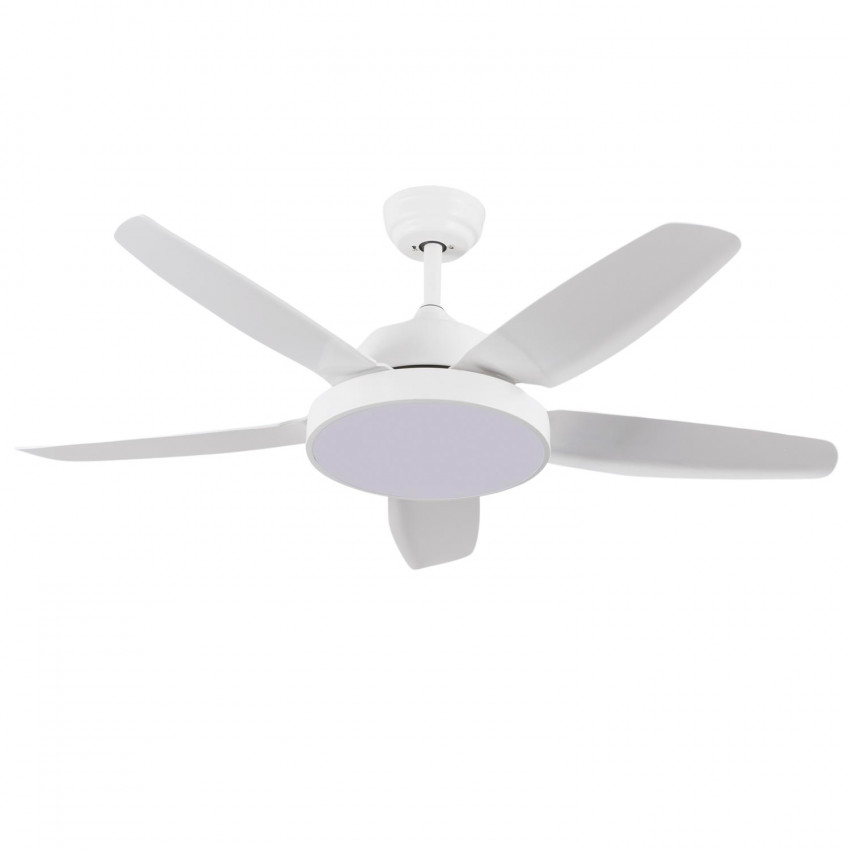 Ventilador de teto com luz 5 pás 62W 6 velocidades Nevada White Thinia Home Ventiladores de teto 1