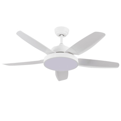 Ventilador de Techo con Luz 5 Aspas 62W 6 Velocidades Nevada Blanco Thinia Home Ventiladores de Techo 1
