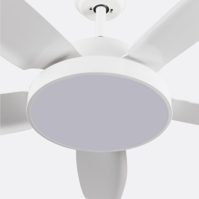 Ventilador de Techo con Luz 5 Aspas 62W 6 Velocidades Nevada Blanco Thinia Home Ventiladores de Techo 2