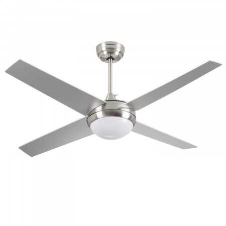 Ventilador de Techo con Luz 4 Aspas 56W 6 Velocidades Montana Plateado Thinia Home Ventiladores de Techo 1