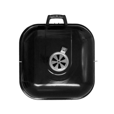 Barbacoa de Carbón Plegable y Portátil con Ruedas Tamarit Negro 47x52x87cm Thinia Home Barbacoas 3