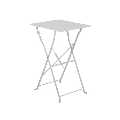 Conjunto de Terraza Plegable Metálico de 2 Sillas y Mesa Cuadrada Bistreau Blanco Thinia Home Conjuntos para Terrazas 3