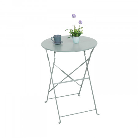 Conjunto de Terraza Plegable Metálico de 2 Sillas y Mesa Redonda Bistreau Gris Thinia Home Conjuntos para Terrazas 2 Conjunto de Terraza Plegable Metálico de 2 Sillas y Mesa Redonda Bistreau Gris Thinia Home Conjuntos para Terrazas 2