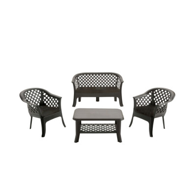 Conjunto de Terraza Veranda Sin Cojines Antracita Thinia Home Conjuntos para Terrazas 1