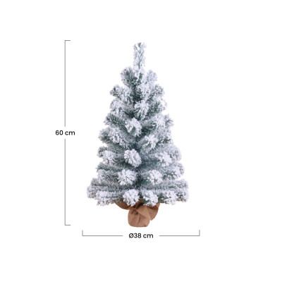 Árbol de Navidad Decorativo Mini Verde Nevado 60x38cm Dayron Árboles de Navidad 4