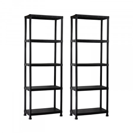 Pack 2 Estantes de resina com 5 prateleiras 172x60x30cm 125Kg 7house Estantes de resina 1