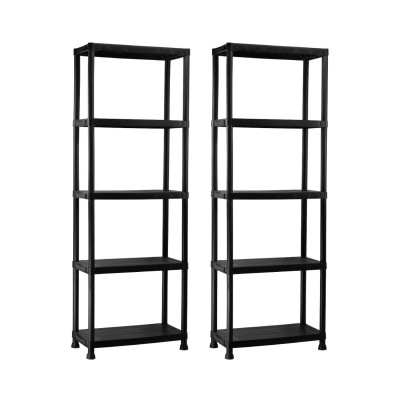 Pack 2 Estantes de resina com 5 prateleiras 172x60x30cm 125Kg 7house Estantes de resina 1