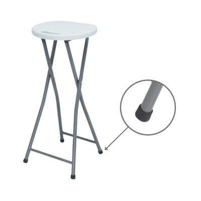 Pack 2 Taburetes Plegables Alto Blanco 30x76cm Thinia Home Taburetes 5