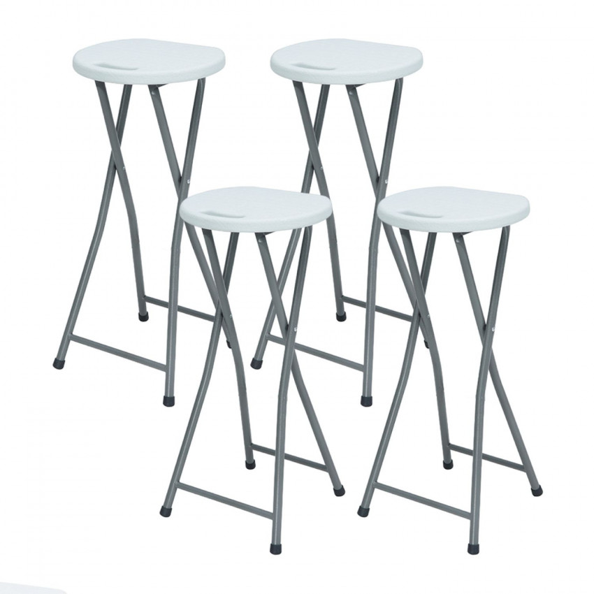 Pack 4 Taburetes Plegables Alto Blanco 30x76cm Thinia Home Taburetes 1 Pack 4 Taburetes Plegables Alto Blanco 30x76cm Thinia Home Taburetes 1