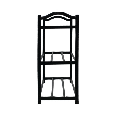 Estantería Zapatero 3 Baldas Zip Negro 62,5x19x44cm Thinia Home Percheros y Zapateros 2