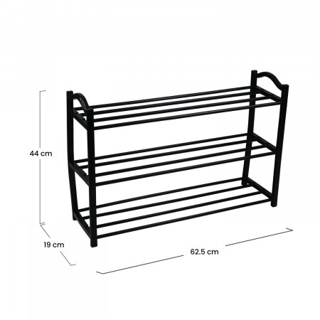 Estantería Zapatero 3 Baldas Zip Negro 62,5x19x44cm Thinia Home Percheros y Zapateros 5 Estantería Zapatero 3 Baldas Zip Negro 62,5x19x44cm Thinia Home Percheros y Zapateros 5