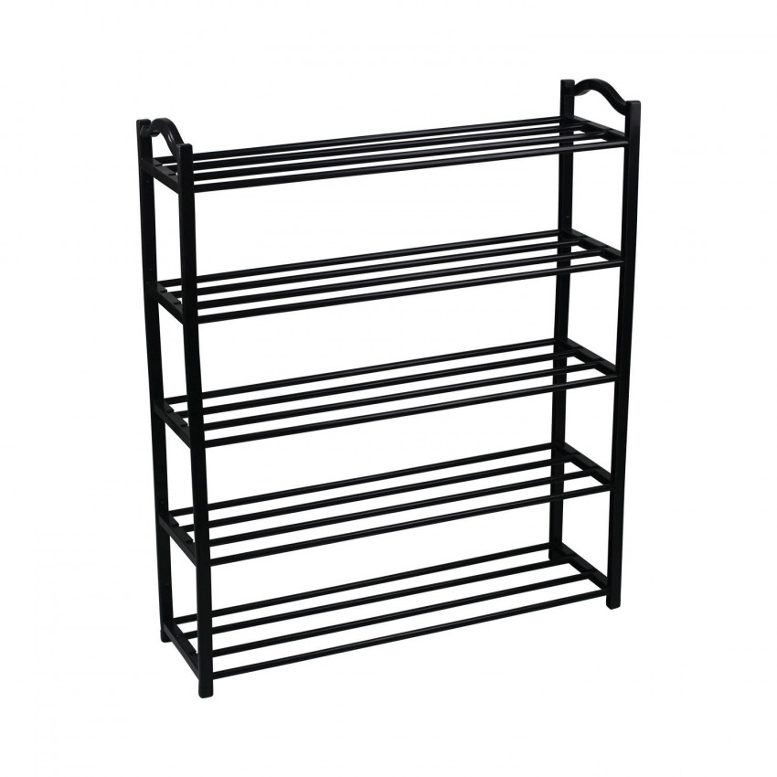Estantería Zapatero 5 Baldas Sir Negro 63x20x79cm Thinia Home Percheros y Zapateros 1 Estantería Zapatero 5 Baldas Sir Negro 63x20x79cm Thinia Home Percheros y Zapateros 1