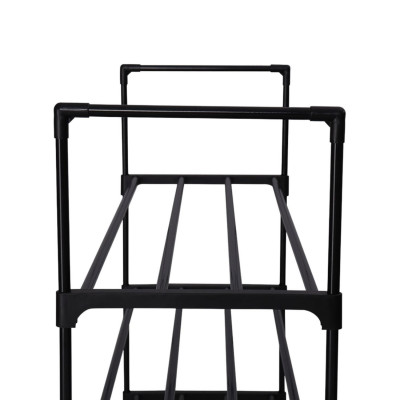 Estantería Zapatero Metálico 4 Baldas Intra Negro 65x30x74cm Thinia Home Percheros y Zapateros 3