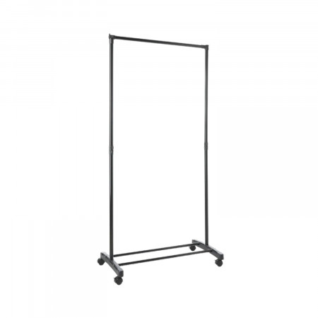 Bengaleiro metálico simples com sapateira Venue Black 157x74,5x41,5cm Thinia Home Bengaleiros e sapateiras 1
