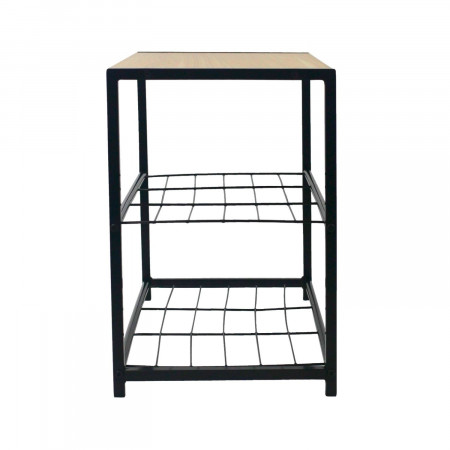 Banco Zapatero Estilo Industrial 2 Baldas Erme Negro/Marrón 63x30x43cm O91 Percheros y Zapateros 3 Banco Zapatero Estilo Industrial 2 Baldas Erme Negro/Marrón 63x30x43cm O91 Percheros y Zapateros 3