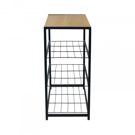 Banco Zapatero Estilo Industrial 3 Baldas Erbu Negro/Marrón 63x30x63cm O91 Mobiliario 3 Banco Zapatero Estilo Industrial 3 Baldas Erbu Negro/Marrón 63x30x63cm O91 Mobiliario 3