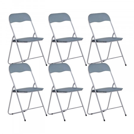 Pack 6 Sillas Plegables Acolchadas Eleonor 44x46x79cm 7house Sillas y Sillones de Exterior 7