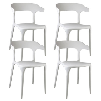Pack 4 Sillas de Exterior Apilables Madonna 74,3x47x47,5cm Thinia Home Sillas y Sillones de Exterior 1