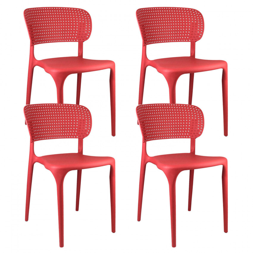 Pack 4 Sillas de Exterior Apilables Marilyn 75x47x49,5cm Thinia Home Sillas y Sillones de Exterior 1 Pack 4 Sillas de Exterior Apilables Marilyn 75x47x49,5cm Thinia Home Sillas y Sillones de Exterior 1