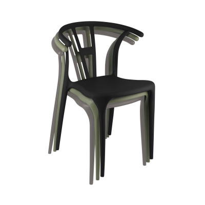 Silla de Exterior Apilable Scarlett 75x52x49,5cm Thinia Home Sillas y Sillones de Exterior 11