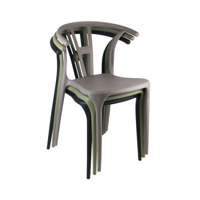 Pack 4 Sillas de Exterior Apilables Scarlett 75x52x49,5cm Thinia Home Sillas y Sillones de Exterior 20