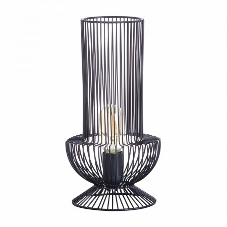 Lámpara de Mesa Yan Negro Ø17.5x33cm O91 Lámparas de Mesa 1