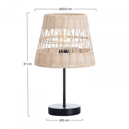 Lámpara de Mesa Yuga Natural 22,5x22,5x37cm O91 Lámparas de Mesa 6 Lámpara de Mesa Yuga Natural 22,5x22,5x37cm O91 Lámparas de Mesa 6