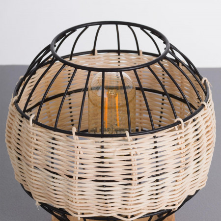 Lámpara de Mesa Tai Natural/Negro 20x20x21cm O91 Lámparas de Mesa 2 Lámpara de Mesa Tai Natural/Negro 20x20x21cm O91 Lámparas de Mesa 2