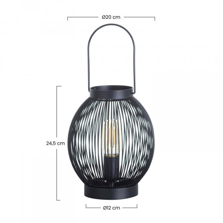Lámpara de Mesa Kai Negro 20x20x24,5cm O91 Lámparas de Mesa 5 Lámpara de Mesa Kai Negro 20x20x24,5cm O91 Lámparas de Mesa 5