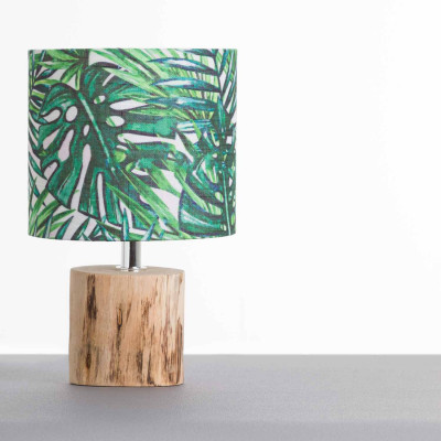 Lámpara de Mesa Natural/Verde Riviera 16,5x16,5x27,3cm O91 Lámparas de Mesa 3