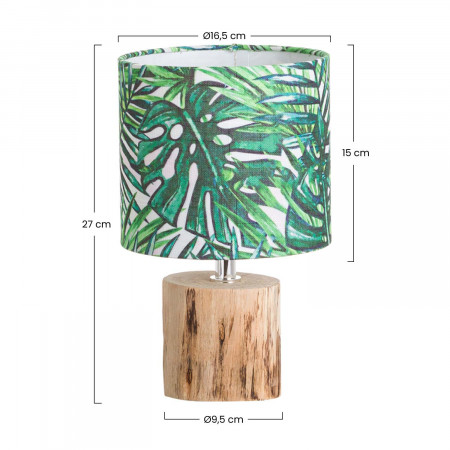 Lámpara de Mesa Natural/Verde Riviera 16,5x16,5x27,3cm O91 Lámparas de Mesa 5 Lámpara de Mesa Natural/Verde Riviera 16,5x16,5x27,3cm O91 Lámparas de Mesa 5