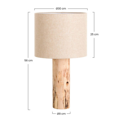 Lámpara de Mesa Natural Wild Retro 30,5x30,5x55,5cm O91 Lámparas de Mesa 5