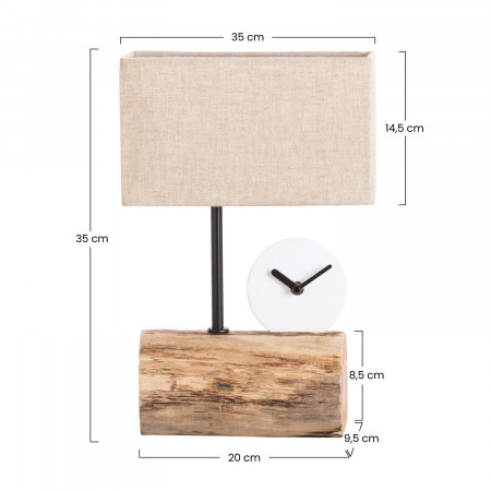 Lámpara de Mesa Natural Elsa 24,5x12,5x35cm O91 Lámparas de Mesa 5 Lámpara de Mesa Natural Elsa 24,5x12,5x35cm O91 Lámparas de Mesa 5