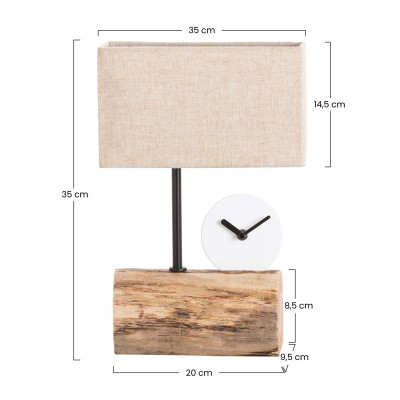 Lámpara de Mesa Natural Elsa 24,5x12,5x35cm O91 Lámparas de Mesa 5
