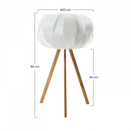 Lámpara de Mesa Buana Blanco 33x56cm O91 Lámparas de Mesa 4 Lámpara de Mesa Buana Blanco 33x56cm O91 Lámparas de Mesa 4