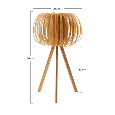 Lámpara de Mesa Kusuma Crema 33x56cm O91 Lámparas de Mesa 4